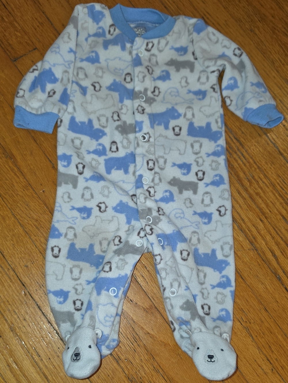Carter's Baby 3M Footed Animal Print Pajamas